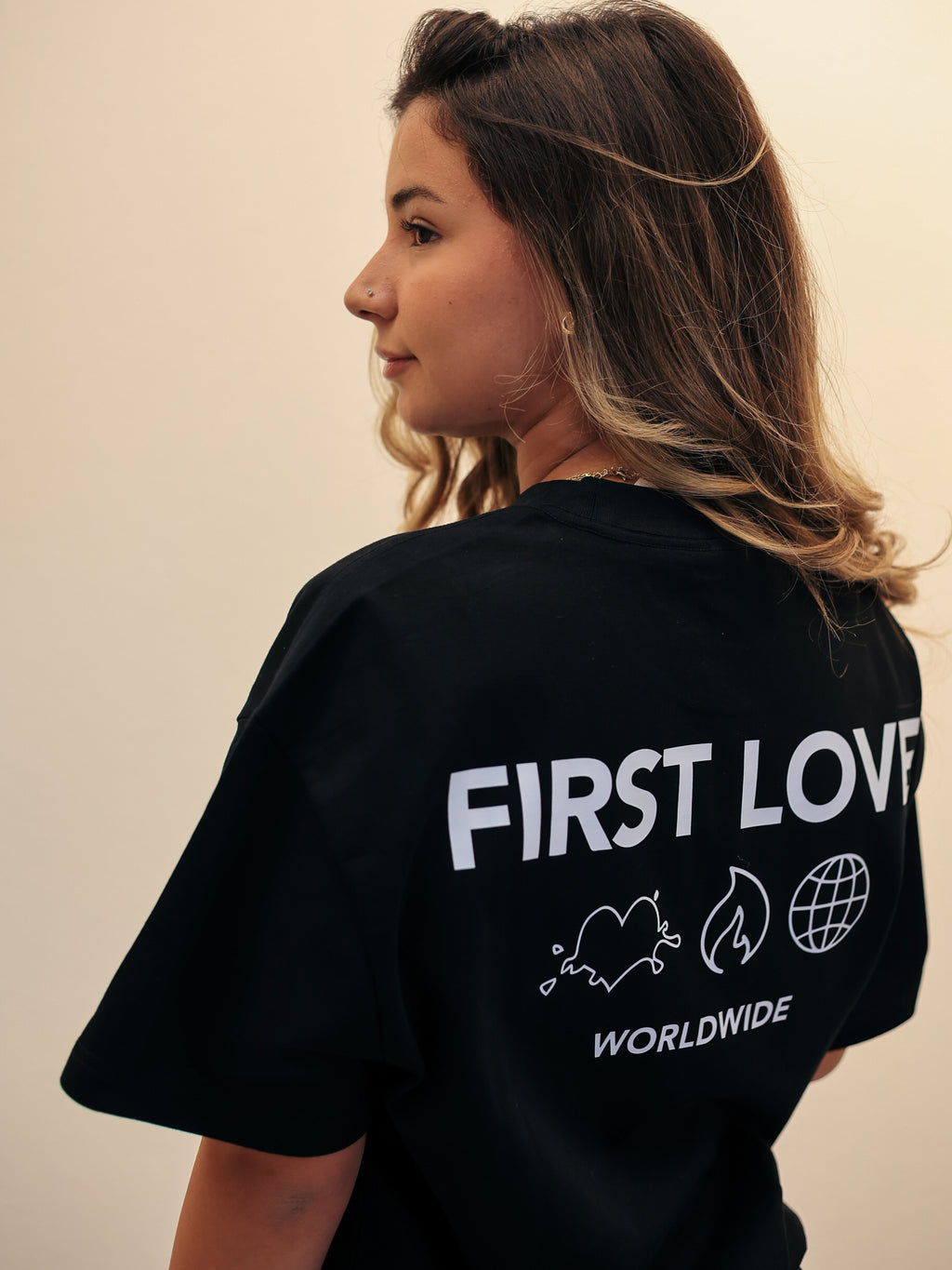 First Love Boxy Tee (Black)