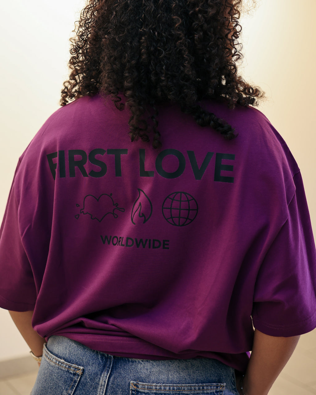 First Love Boxy Tee (Purple)