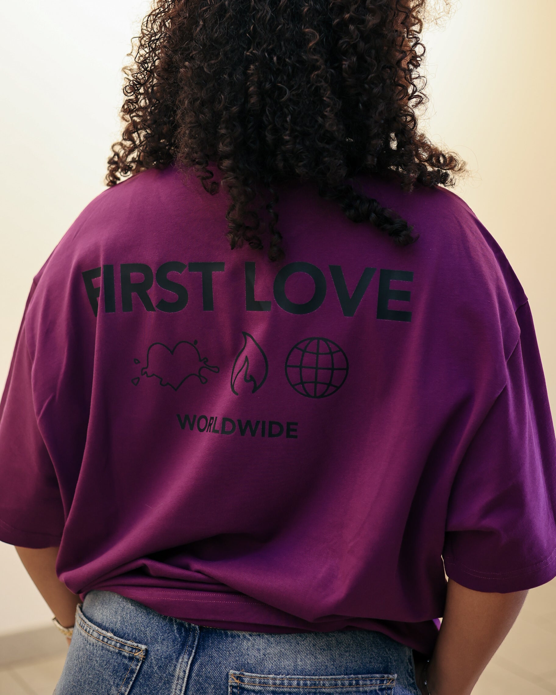 First Love Boxy Tee (Purple)
