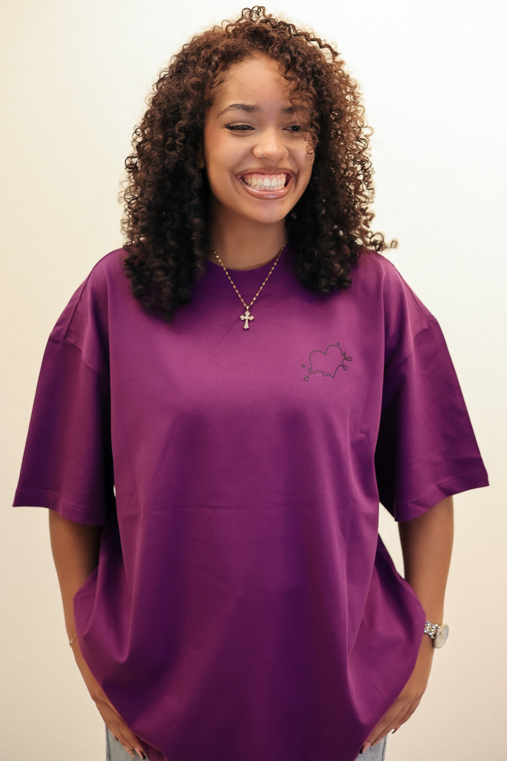 First Love Boxy Tee (Purple)