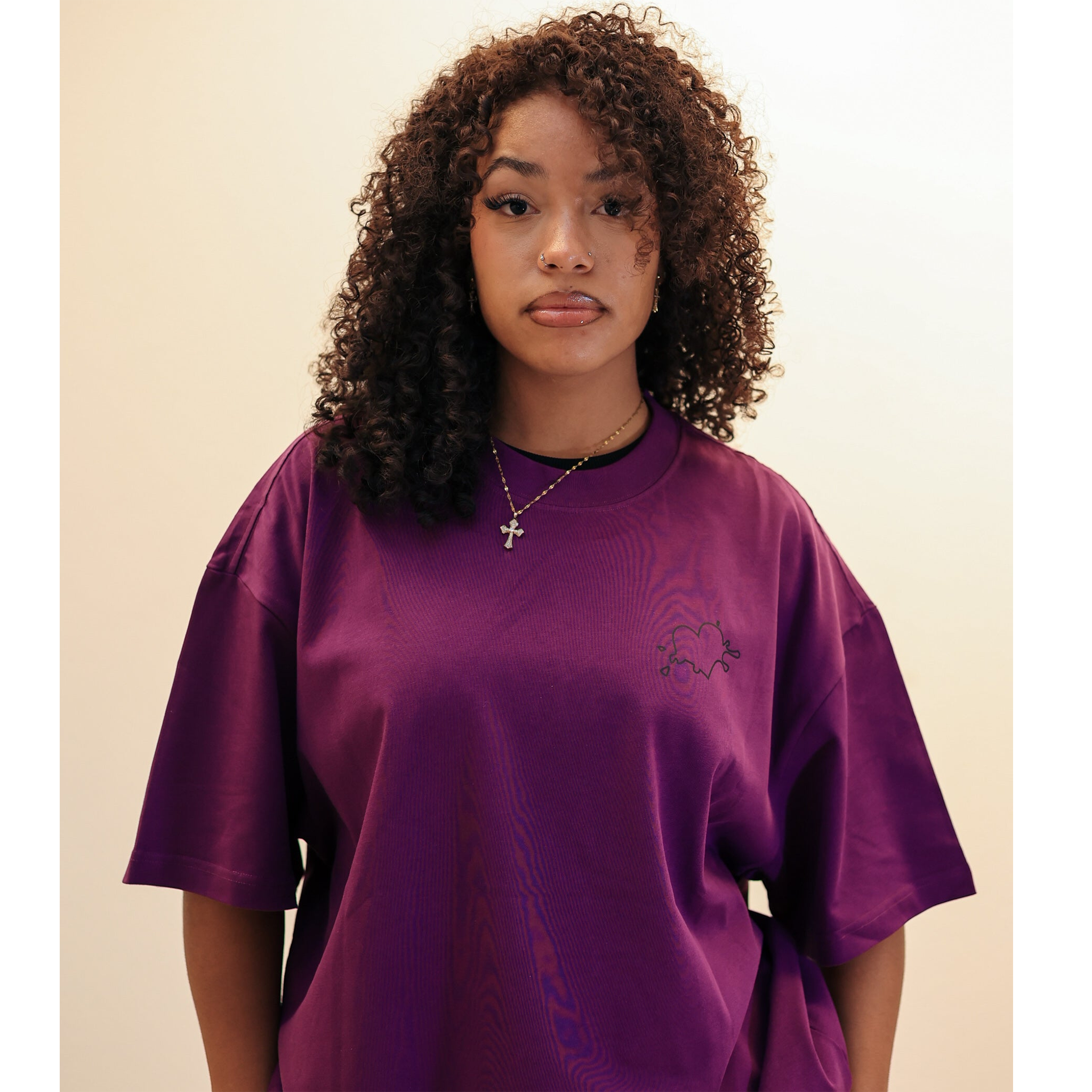 First Love Boxy Tee (Purple)