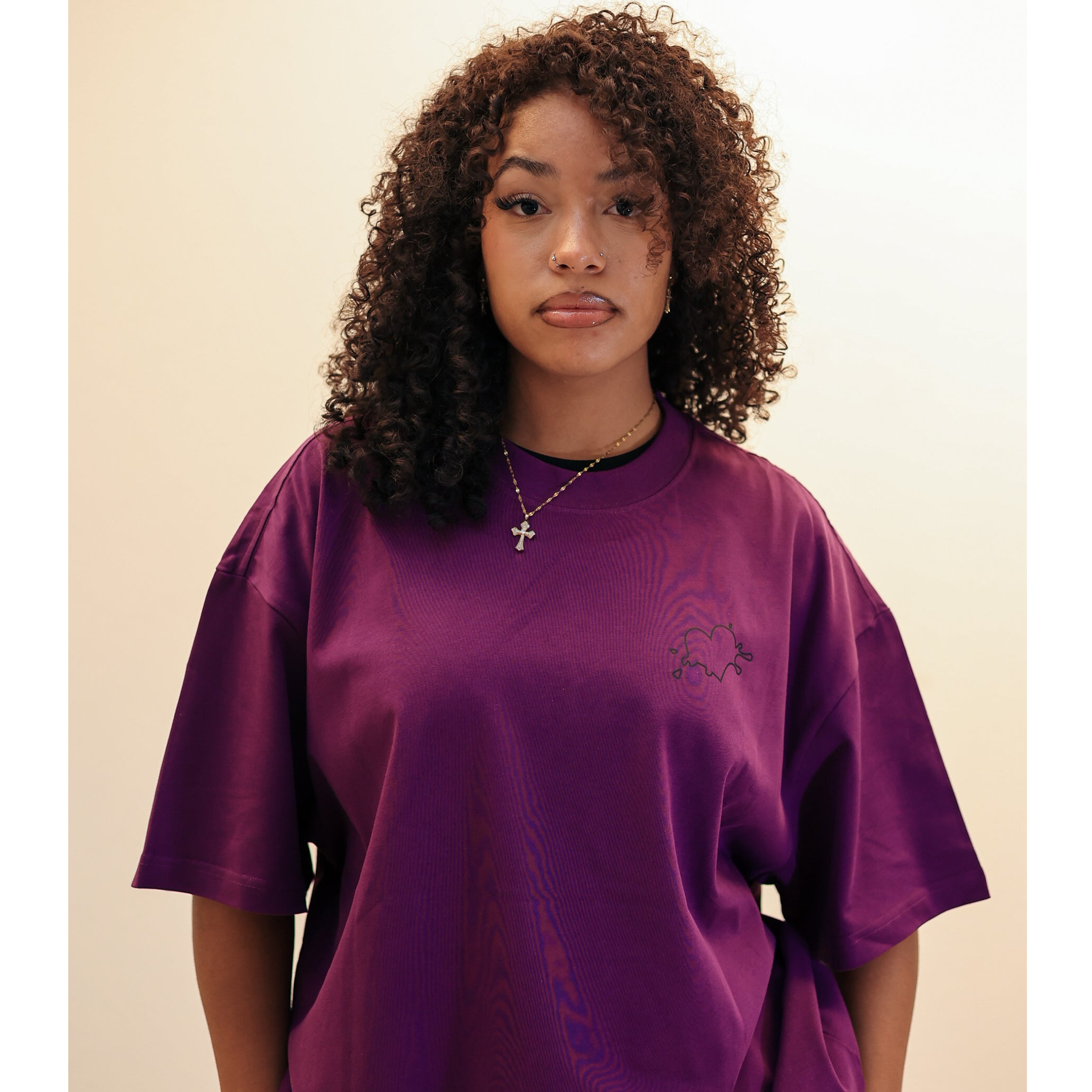 First Love Boxy Tee (Purple)